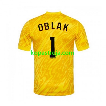 Billiga Fotbollströjor Slovenien Jan Oblak 1 Målvakt Hemma tröja EM 2024 Kortärmad